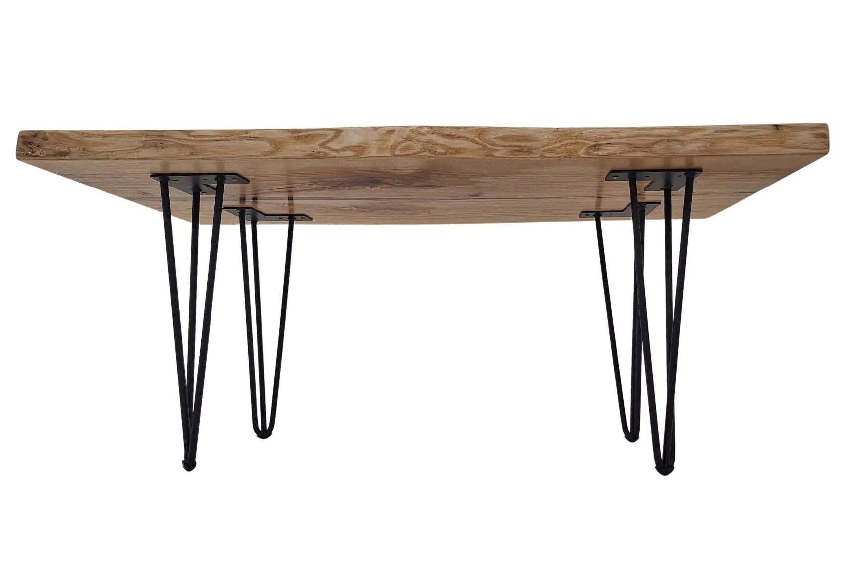 Table basse époxy artisanale en frêne