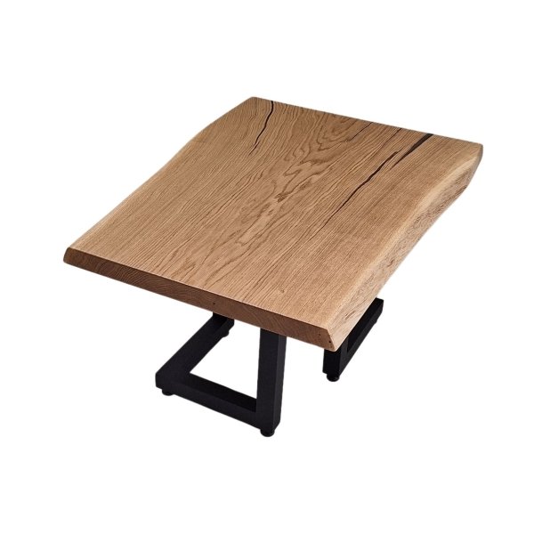 Table basse rustique en chêne massif avec finition naturelle