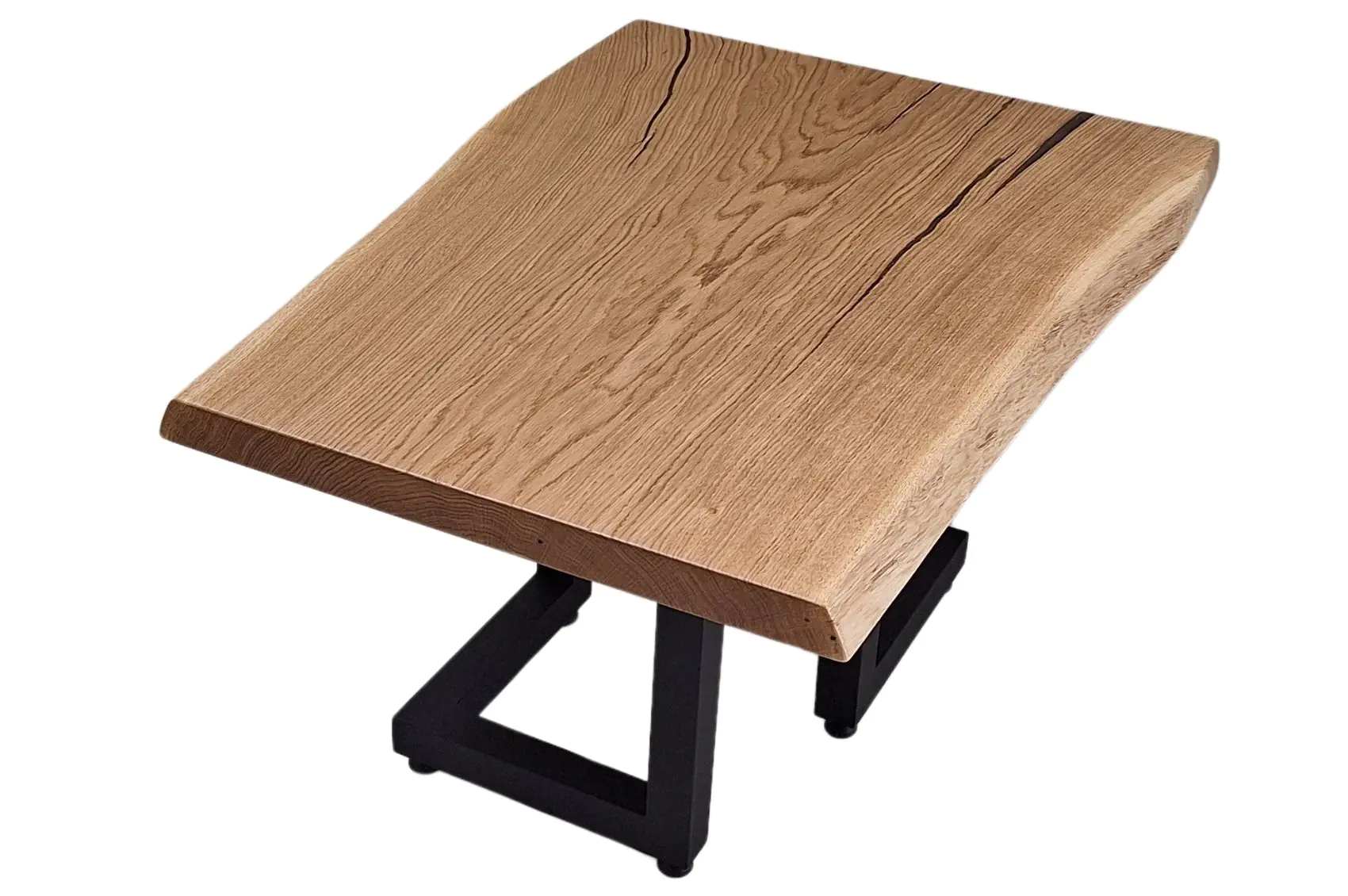 Table basse rustique en chêne massif avec finition naturelle