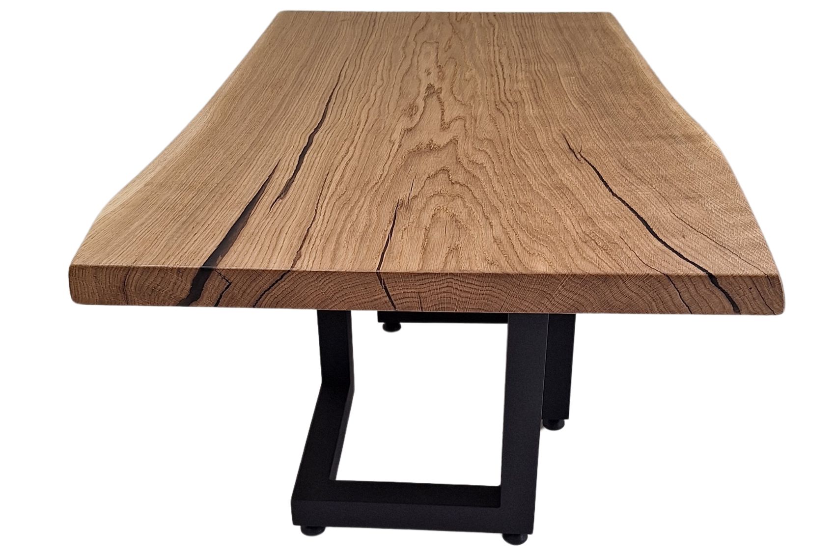 Table basse rustique en chêne massif avec finition naturelle