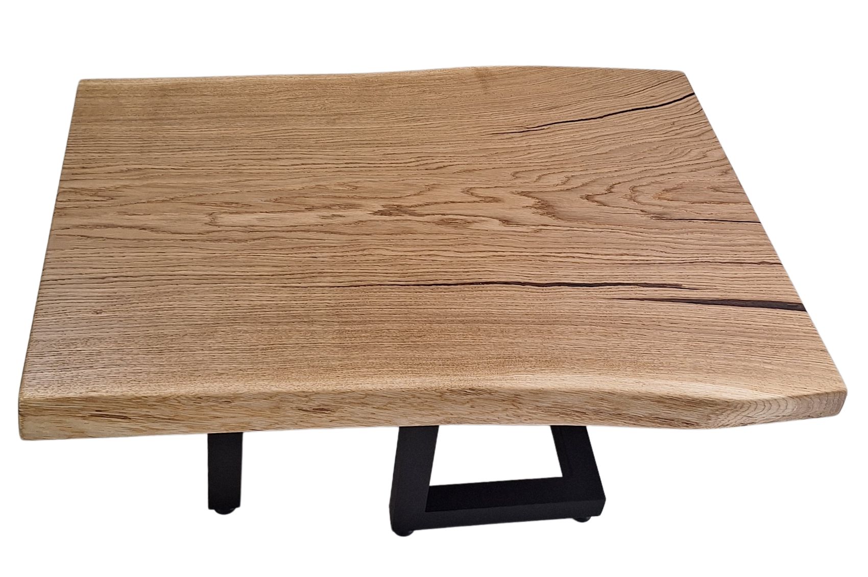 Table basse rustique en chêne massif avec finition naturelle