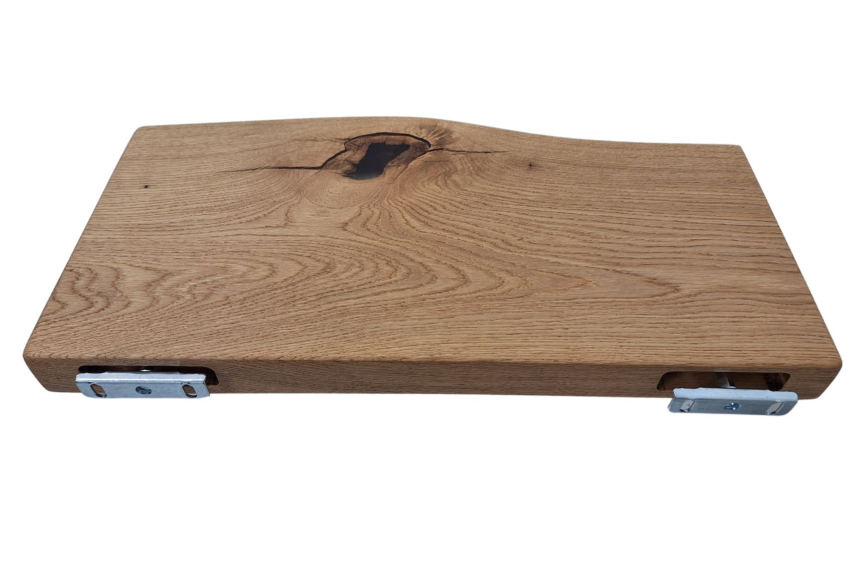 Étagère murale en chêne massif 500 mm – Résine et bord naturel