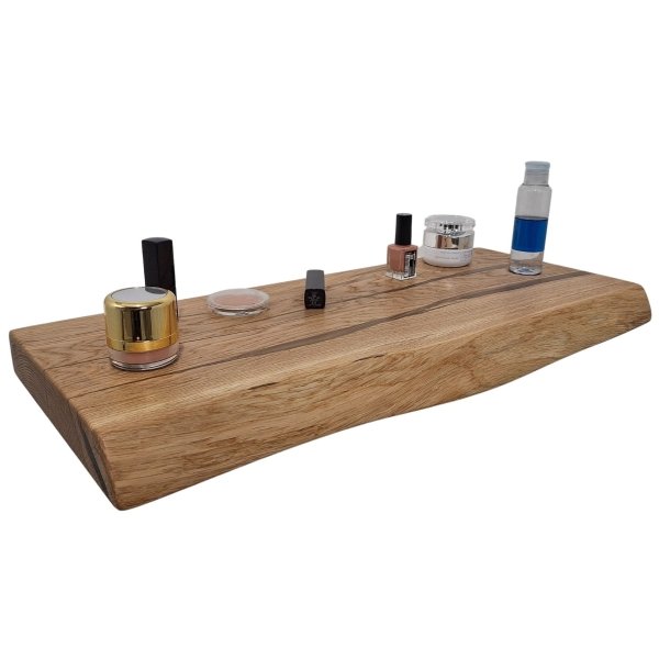 Étagère murale en bois de chêne – 600 mm avec détails en résine