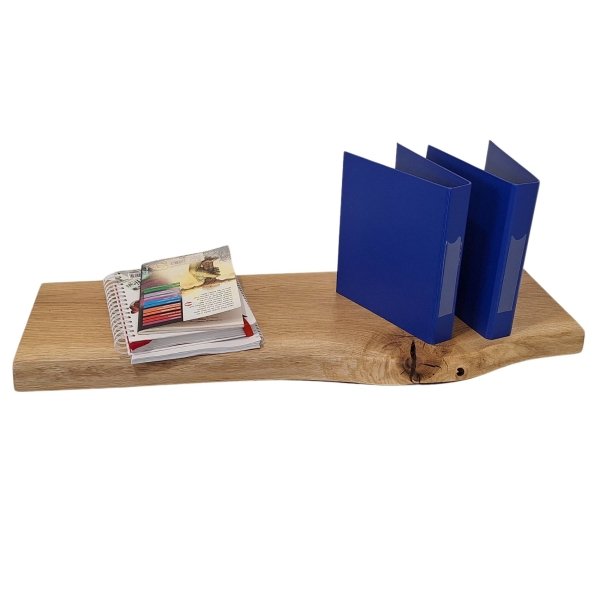 Étagère murale en chêne massif avec résine – 800 mm