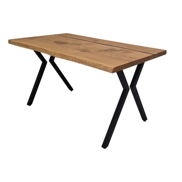 Bureau en chêne massif et résine – Élégance fonctionnelle pour un espace de travail naturel