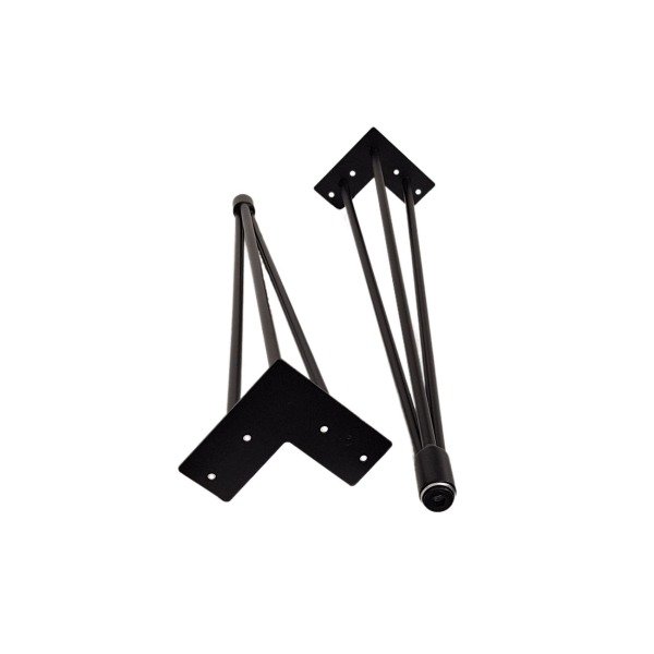 Pieds hairpin haut pour table – Style minimaliste en acier noir