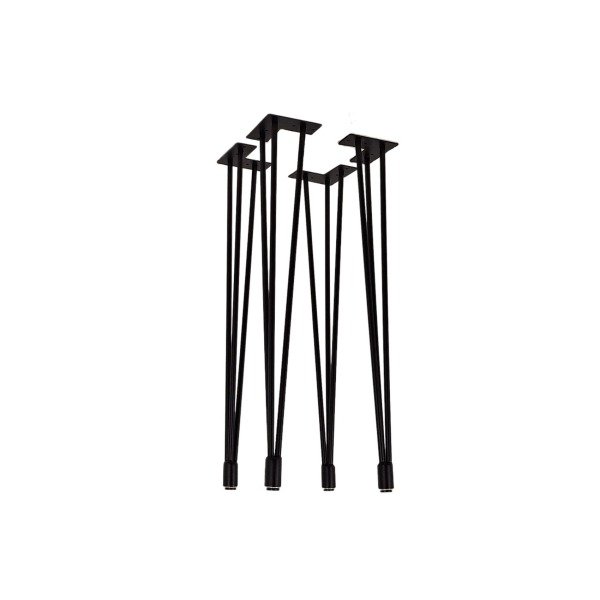 Pieds hairpin haut pour table – Style minimaliste en acier noir