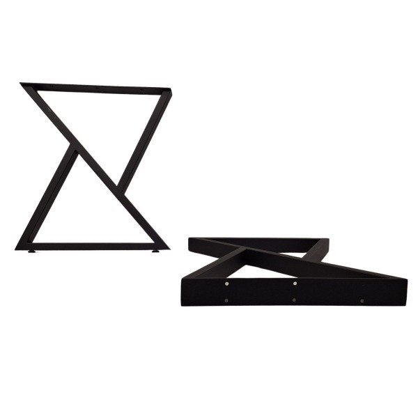 Pieds en Z pour table basse en bois massif