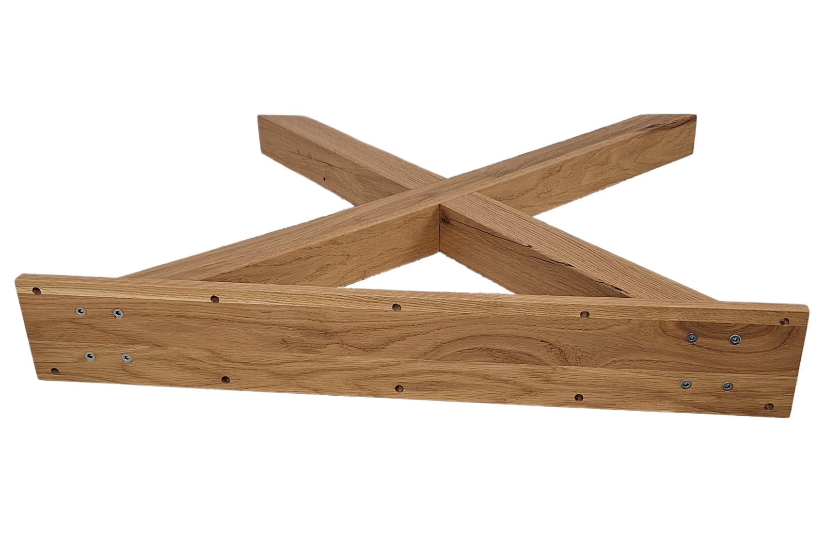 Pieds de table en chêne massif – Forme X élégante