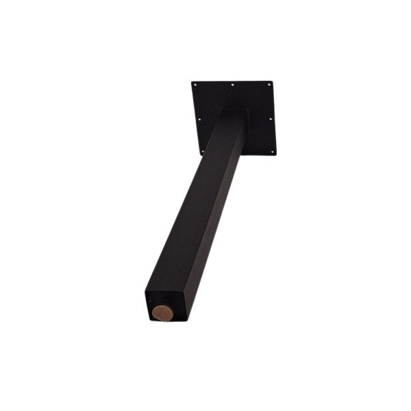 Pied de support pour bar en acier noir – Fixation au sol