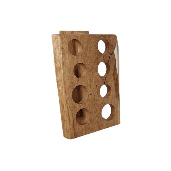 Porte-bouteilles en bois massif pour 8 bouteilles – modèle à poser