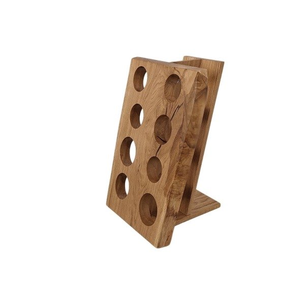 Porte-bouteilles en bois massif pour 8 bouteilles – modèle à poser