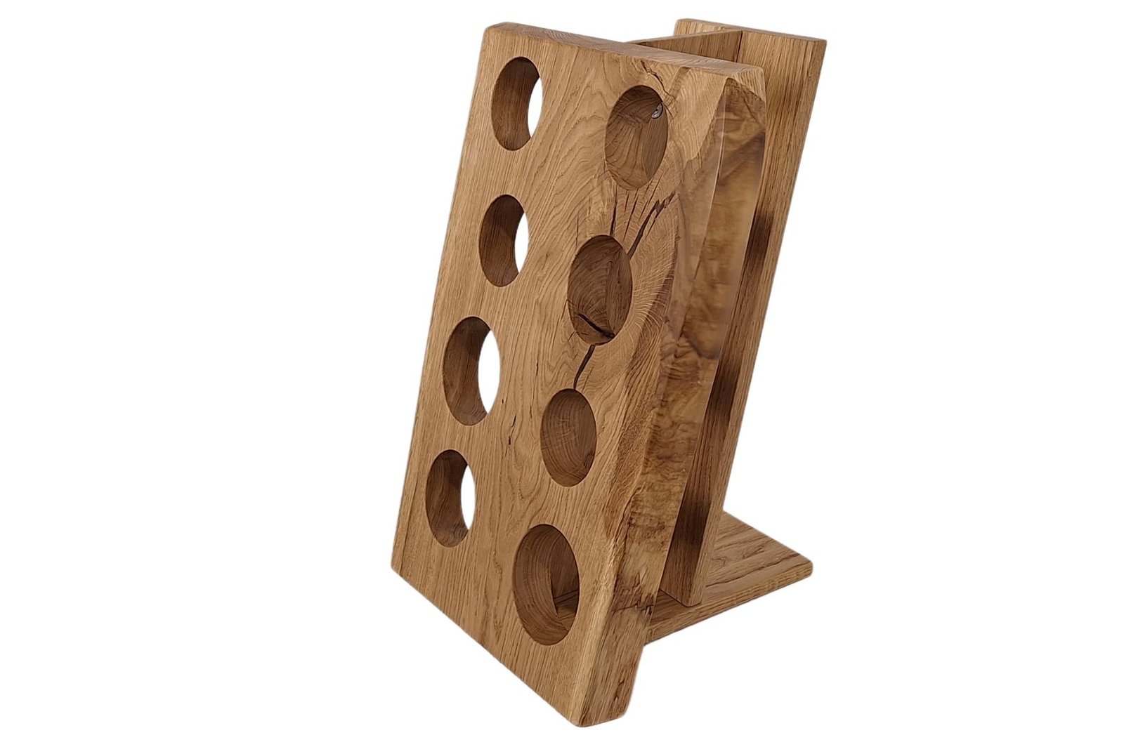 Porte-bouteilles en bois massif pour 8 bouteilles – modèle à poser